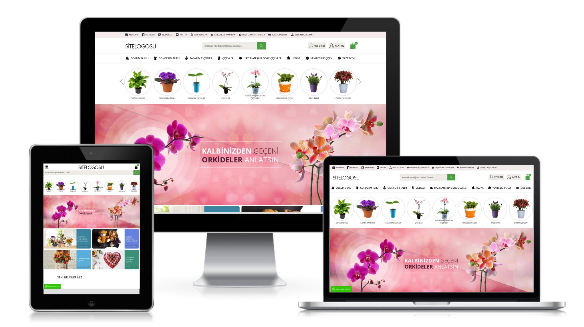 Çiçekçi E-Ticaret Paketi v3
