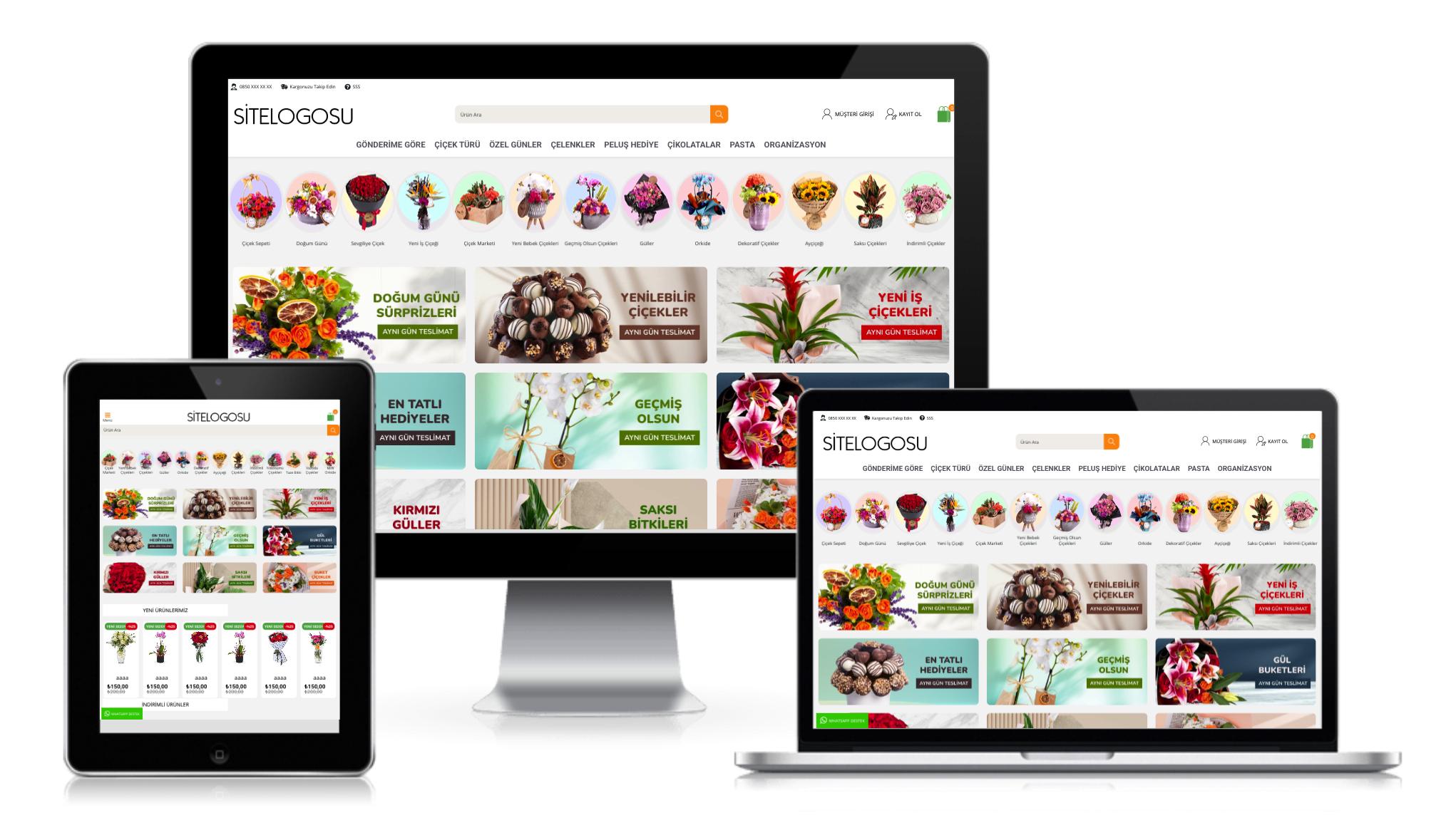 Çiçekçi E-Ticaret Paketi v4