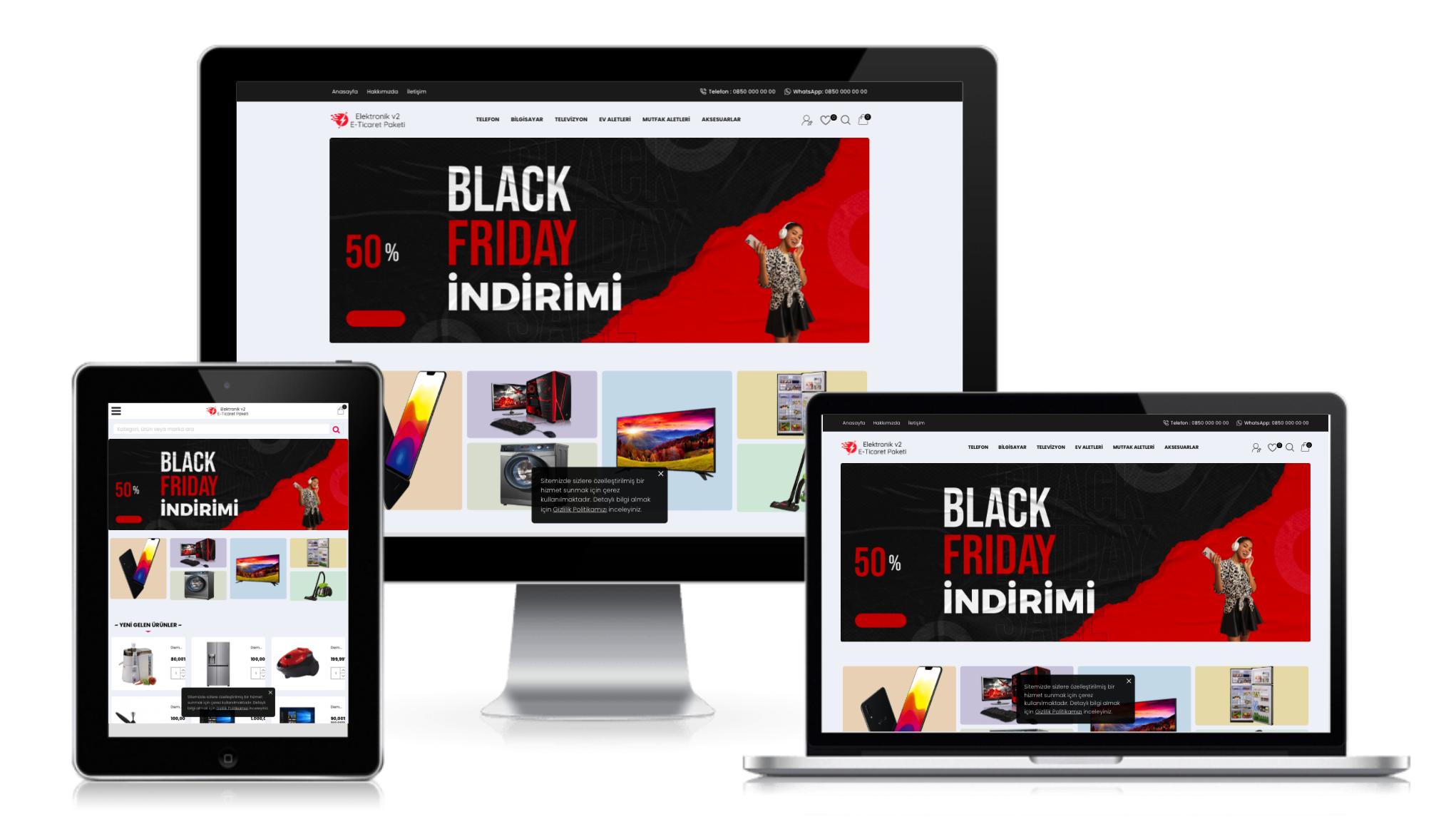 Elektronik Ürünler E-Ticaret Paketi v2