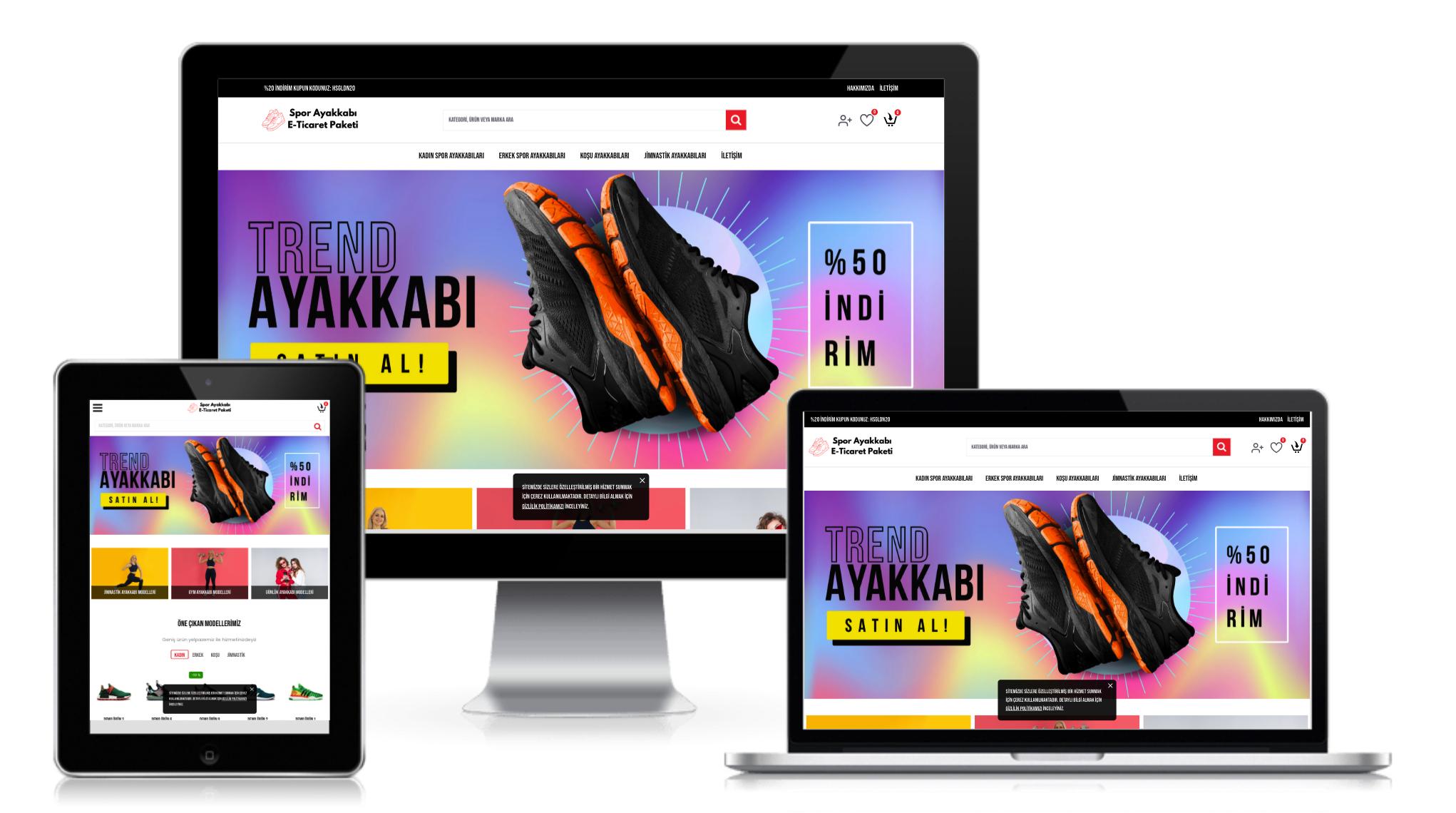 Spor Ayakkabı E-Ticaret Paketi