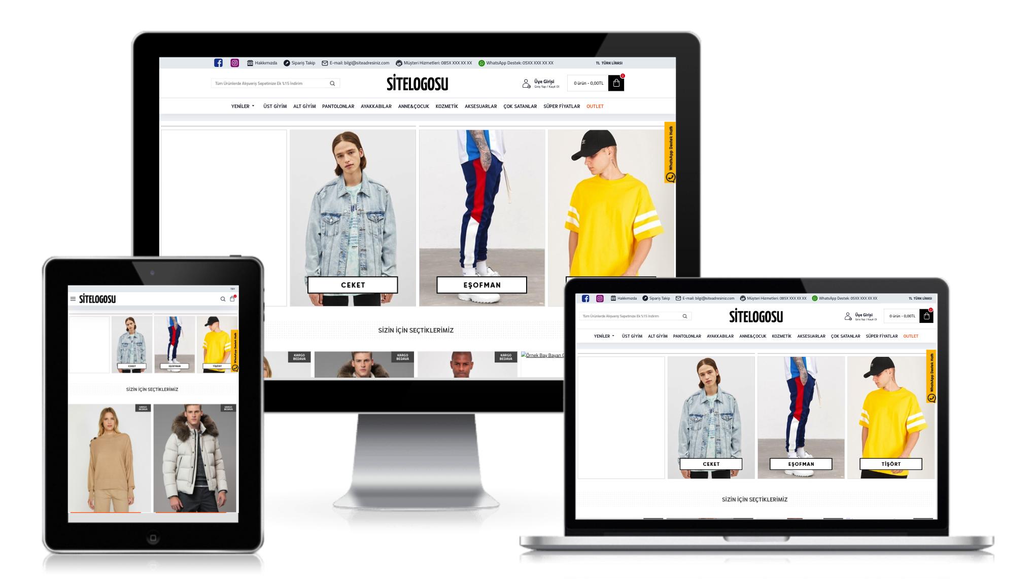 Butik Giyim E-Ticaret Paketi v3