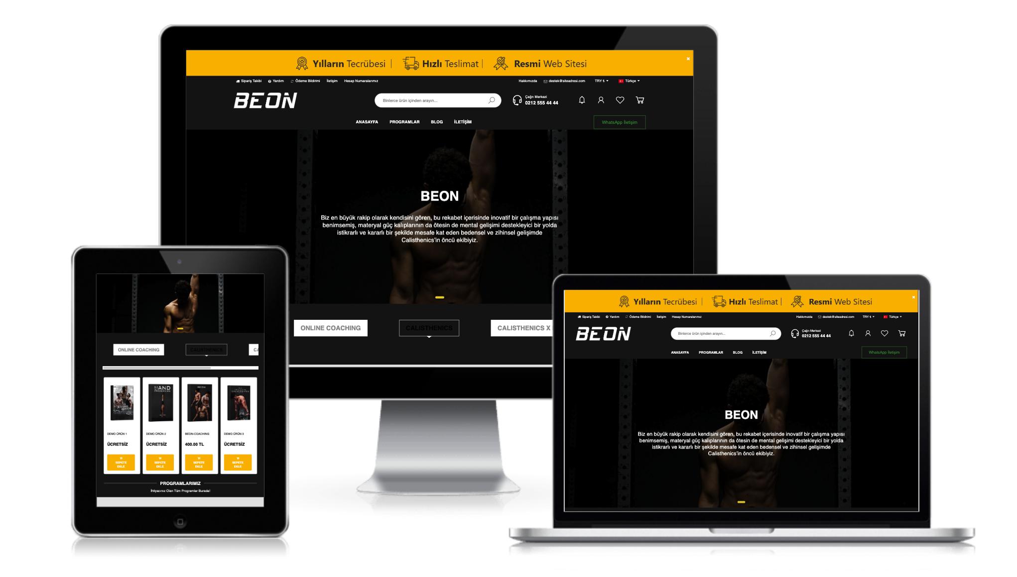 Beon Sporcu Malzemeleri E-Ticaret Scripti