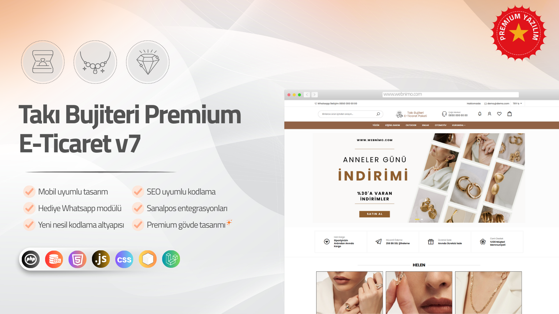 Takı Bujiteri Premium E-Ticaret v7