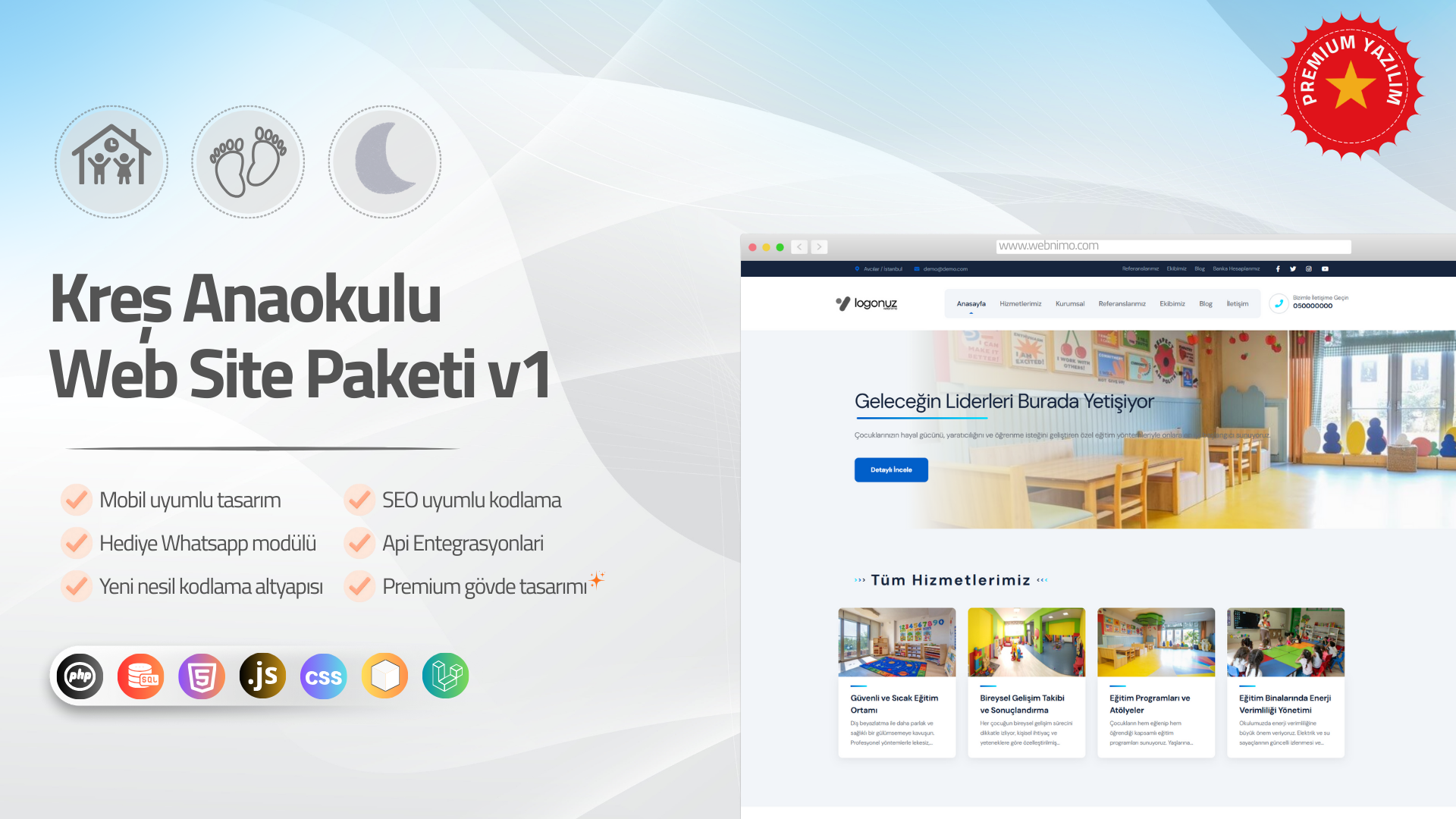 Kreş Anaokulu Web Site Paketi v1
