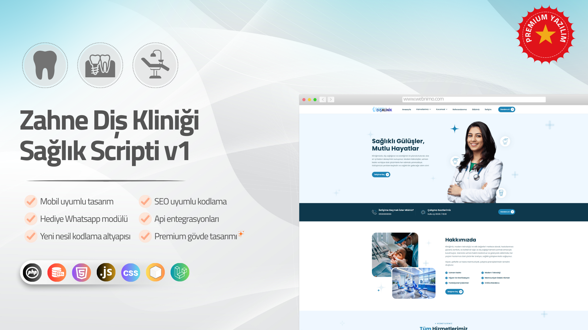 Zahne Diş Kliniği Firma Scripti v1