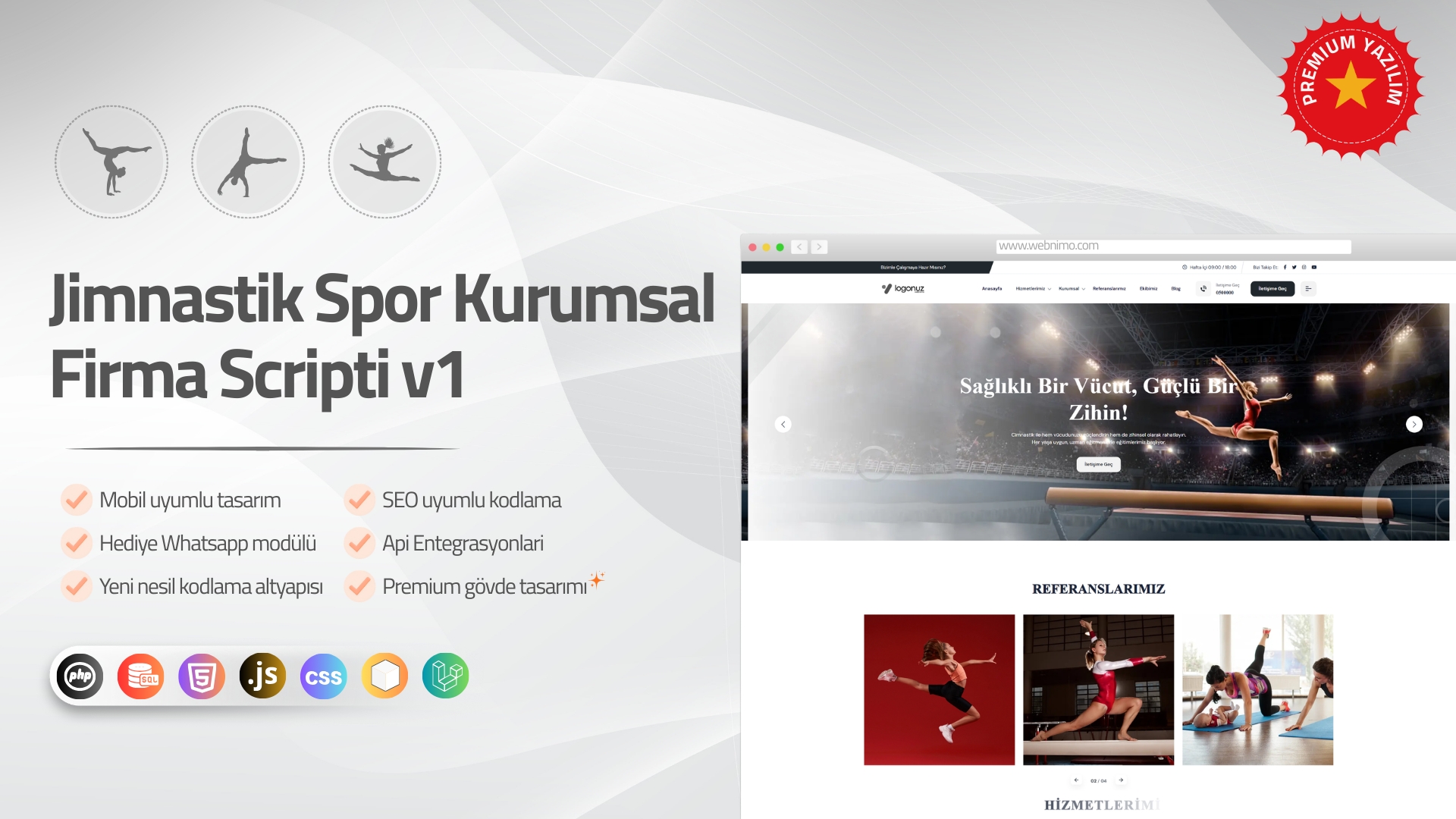Jimnastik Spor Kurumsal Firma Scripti v1