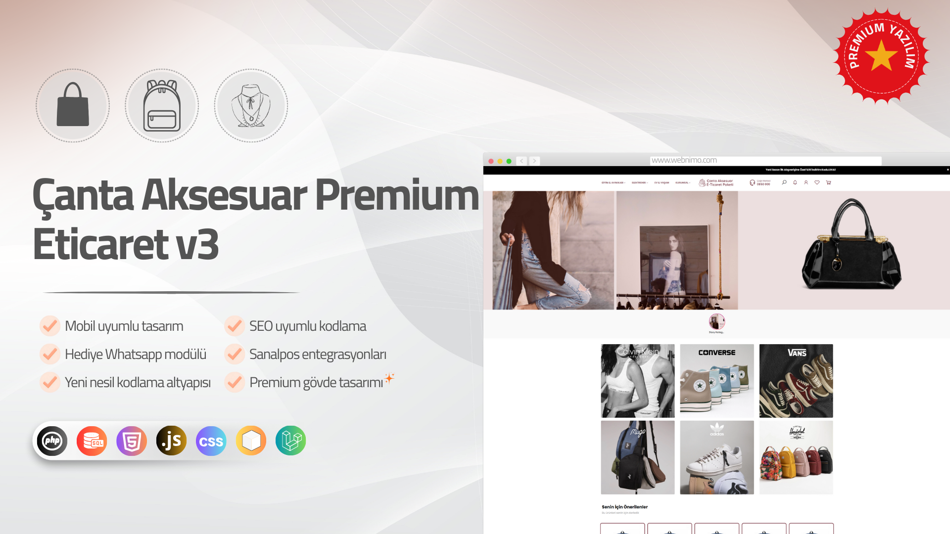 Çanta Aksesuar Premium Eticaret v3